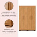 Ver imagem 7 de Quarto de Bebê Completo 100% MDF Cômoda Berço e Guarda Roupa Nina Branco/Amadeirado