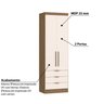 Quarto Modulado Solteiro Infinity com 5 Portas Móveis Castro - 2