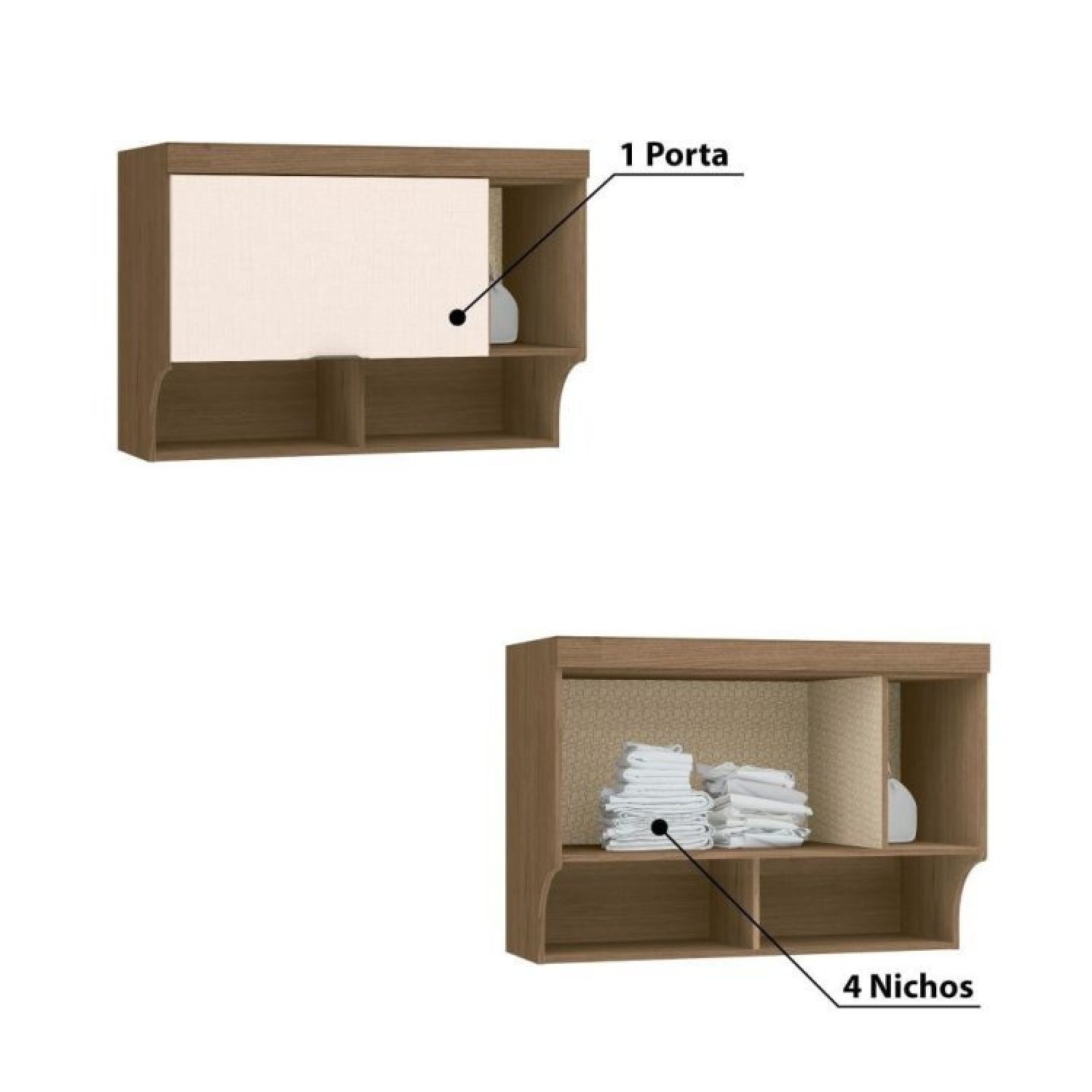 Quarto Modulado Solteiro Infinity com 5 Portas Móveis Castro - 5