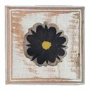 Ver imagem 2 de Kit Banheiro 2 Peças 1 Toalheiro Duplo + 1 Porta Papel Higiênico Artesanal Flor Madeira Cor Preto