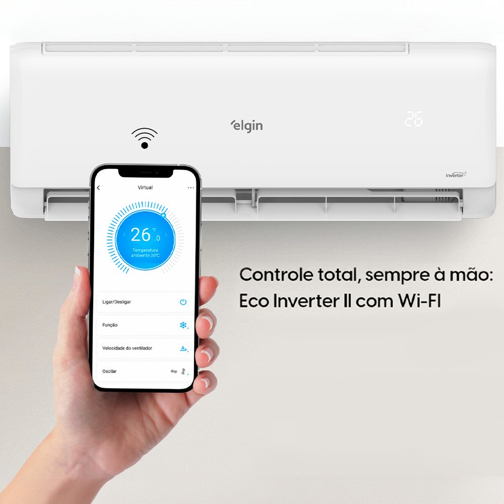 Ar Condicionado Elgin High Wall Eco Inverter Ii Wifi 9000 Btus 220v ...