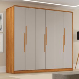 Guarda Roupa Casal Cordoba 6 Portas Freijó/maní - Móveis Luapa - 2 Guarda Roupa Casal Cordoba 6 Portas Freijó/maní - Móveis Luapa - 2