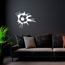 Ver imagem 3 de Adesivo Bola de Futebol Decoração Quarto Menino Porta Kanto Store Adesivo de Parede Branco