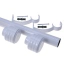 Ver imagem 1 de Kit Varão de Cortina Madrid 19mm 1,5 Metros Glacial Repuxada Couselo