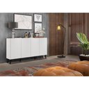 Ver imagem 3 de Aparador Buffet Retrô Multimóveis 4 Portas Branco/preto