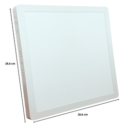 Luminária Plafon Sobrepor Quadrada 30x30 24w Led Backstage:branco Neutro - 3