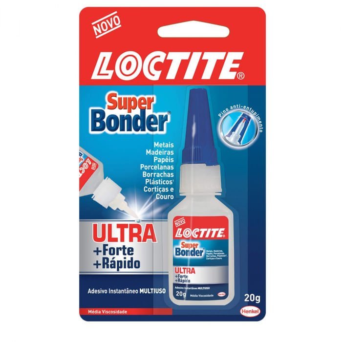 Super Bonder Ultra Loctite 20G Pino Anti-entupimento Média Viscosidade - 1