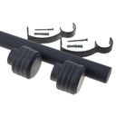 Ver imagem 1 de Kit Varão de Cortina Madrid 19mm 2 Metros Glacial Repuxada Couselo