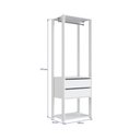 Ver imagem 3 de Guarda-Roupa Closet com 2 Gavetas e Cabideiro 60cm Multimóveis Crpro-CLO001 Branco