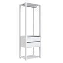 Ver imagem 2 de Guarda-Roupa Closet com 2 Gavetas e Cabideiro 60cm Multimóveis Crpro-CLO001 Branco