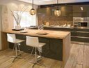Ver imagem 4 de Kit 2 Pendente Preto Bancada Cozinha Cabeceira de Cama + Led Arevo Iluminação Jabuticaba VIDRO TRANS