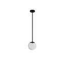 Ver imagem 5 de Kit 2 Pendente Preto Bancada Cozinha Cabeceira de Cama + Led Arevo Iluminação Jabuticaba VIDRO TRANS