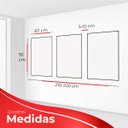 Ver imagem 4 de kit com 3 Quadros Decorativos Abstratos com Moldura e Vidro para Sala Quarto Escritório e Clínica 67