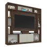 Estante Home Divisor de Ambientes Duo para TV até 50” Avelã Velluto/Cinza Cristal - PR Móveis - 1