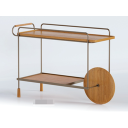 Carrinho Bar de Metal e Madeira Made Wood - 2