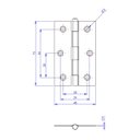 Ver imagem 2 de Kit 3 Dobradiça Preta Porta / Janela Pino Solto Real 3"