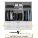 Ver mais imagens de Quarto Completo Guarda Roupa 3 Portas Cama Casal e Mesa de Cabeceira 3 Gavetas Chicago