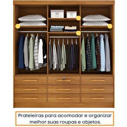 Quarto Completo Guarda Roupa 3 Portas Cama Casal e Mesa de Cabeceira Chicago  - 9