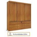 Ver imagem 7 de Quarto Completo Guarda Roupa 3 Portas Cama Casal e Mesa de Cabeceira Chicago Cinamomo