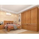 Ver imagem 1 de Quarto Completo Guarda Roupa 3 Portas Cama Casal e Mesa de Cabeceira Chicago 