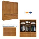 Ver mais imagens de Quarto Completo Guarda Roupa 3 Portas Cama Casal e Mesa de Cabeceira Chicago Cinamomo