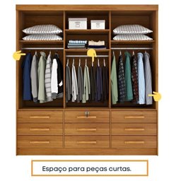 Quarto Completo Guarda Roupa 3 Portas Cama Casal e Mesa de Cabeceira Chicago  - 10