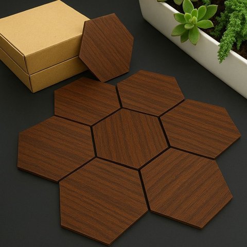 Kit 20 Placas Hexagonal Decoração de Parede 3d Autocolante