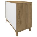 Ver imagem 4 de Armário Balcão Multiuso Para Escritório Sala 1 Porta 3 Gavetas Lugano A02 Olmo Branco - Lyam Decor