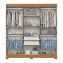 Ver imagem 3 de Guarda Roupa Roupeiro Casal Leonard B368 Briz 6 Portas 2 Gavetas com Espelho Cinamomo Henn