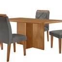 Ver imagem 7 de Mesa de Jantar Olímpia 120cm Mdf Canto Copo e com 4 Cadeiras Melissa