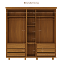 Ver imagem 5 de Guarda-roupa Ibiza 5 Portas Madeira maciça