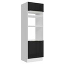 Ver imagem 1 de Torre Quente 70 Cm 3 Portas Branco/preto Lux Madesa Branco/preto