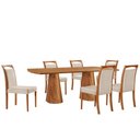 Ver imagem 2 de Mesa Noronha 180cm Tampo Laminado Barril com 6 Cadeiras Munique