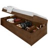 Cama Solteiro Baú Cinthya Malbec com Colchão - 2