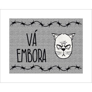 Tapete Capacho Vá Embora Gato