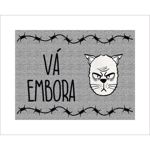 Tapete Capacho Vá Embora Gato