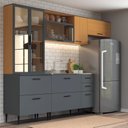 Ver imagem 1 de Cozinha Modulada 4 Peças 10 Portas e 2 Gavetas Bárbara 