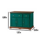 Ver imagem 3 de Balcão Manchester 3 Portas 2 Gavetas 89 X 132 X 45 Cm (a X L X P) - Cor Verde Musgo/imbuia Glazer