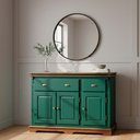 Ver imagem 1 de Balcão Manchester 3 Portas 2 Gavetas 89 X 132 X 45 Cm (a X L X P) - Cor Verde Musgo/imbuia Glazer