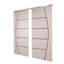 Ver imagem 2 de Porta Dupla Branco Prime Frisada Kit Alumínio F04 - 210x180