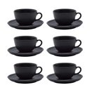 Ver imagem 2 de Jogo de 6 Xícaras Grandes 200 ml com Pires Oxford Flat Ônix