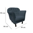 Ver mais imagens de Poltrona Decorativa Dália Bouclé Cinza