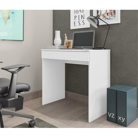 Escrivaninha Mesa Alexia 1 Gaveta Branco Ajl