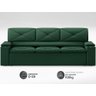 Sofá com Porta Copos Retrátil e Reclinável Pop 2,05m Velosuede Verde - Netsofas - 4