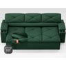 Sofá com Porta Copos Retrátil e Reclinável Pop 2,05m Velosuede Verde - Netsofas - 5
