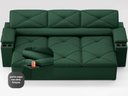 Ver imagem 5 de Sofá com Porta Copos Retrátil e Reclinável Pop 2,05m Velosuede Verde - Netsofas