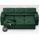 Ver imagem 5 de Sofá com Porta Copos Retrátil e Reclinável Pop 2,05m Velosuede Verde - Netsofas
