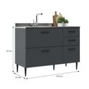 Ver mais imagens de Cozinha Modulada 5 Peças 11 Portas e 2 Gavetas Bárbara 