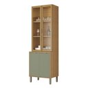 Ver imagem 2 de Cristaleira Colors 4 Portas 100% Mdf com Vidro Freijó/alecrim - Kits Paraná