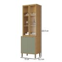 Ver imagem 4 de Cristaleira Colors 4 Portas 100% Mdf com Vidro Freijó/alecrim - Kits Paraná